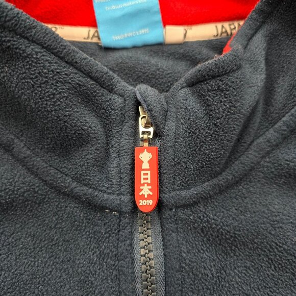 Rugby World Cup Sweater Men Large Navy Blue Japan 2019‎ England 1/4 Zip Fleece - Picture 3 of 12